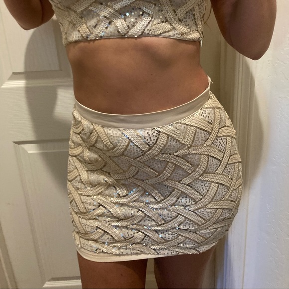 Ark & Co. Sequin matching skirt set - Picture 2 of 9